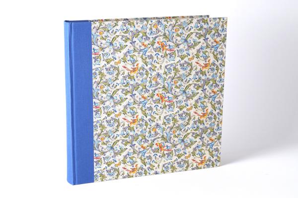 Fotoalbum mittelblau, "Rimini", exklusives Album mit vergoldetem Papier